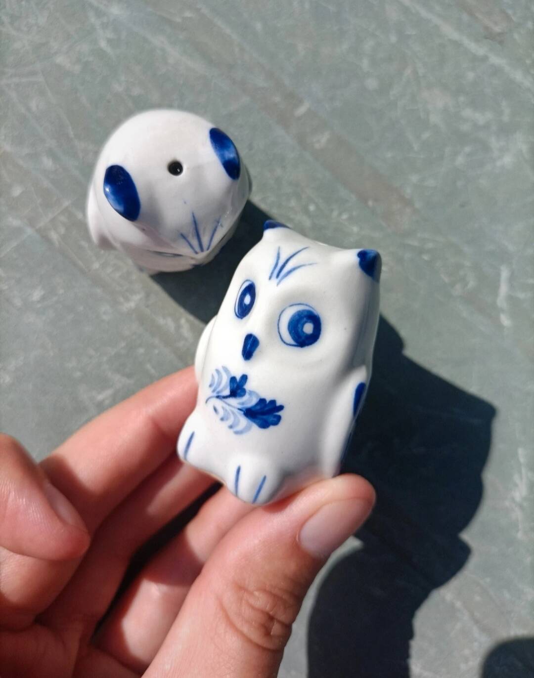 Ceramic Salt and Pepper Shaker Owls