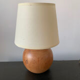 Vintage blond wooden lamp