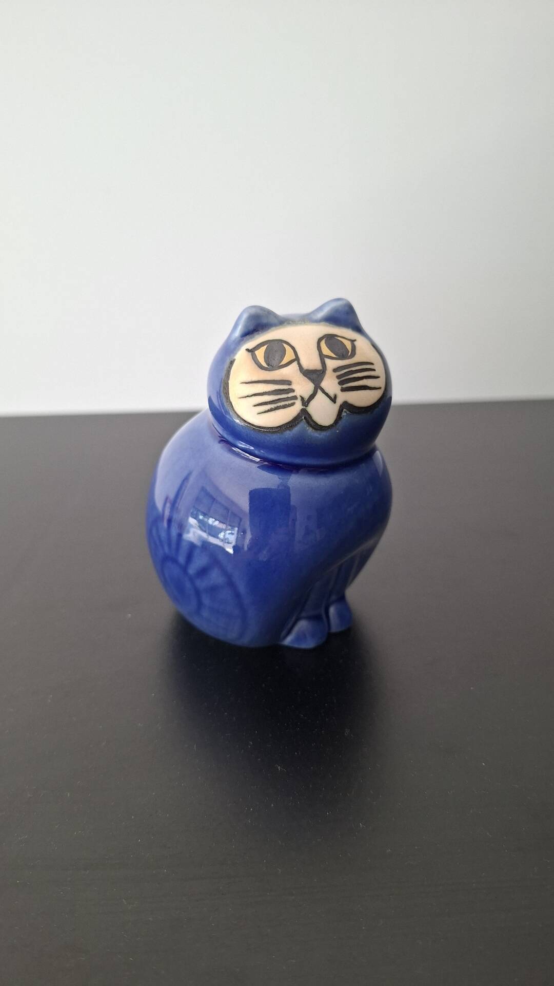 Ceramic cat mia cobalt blue lisa larson atelier gustavsberg