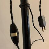 Pair of blackened wooden lampposts Napoleon III