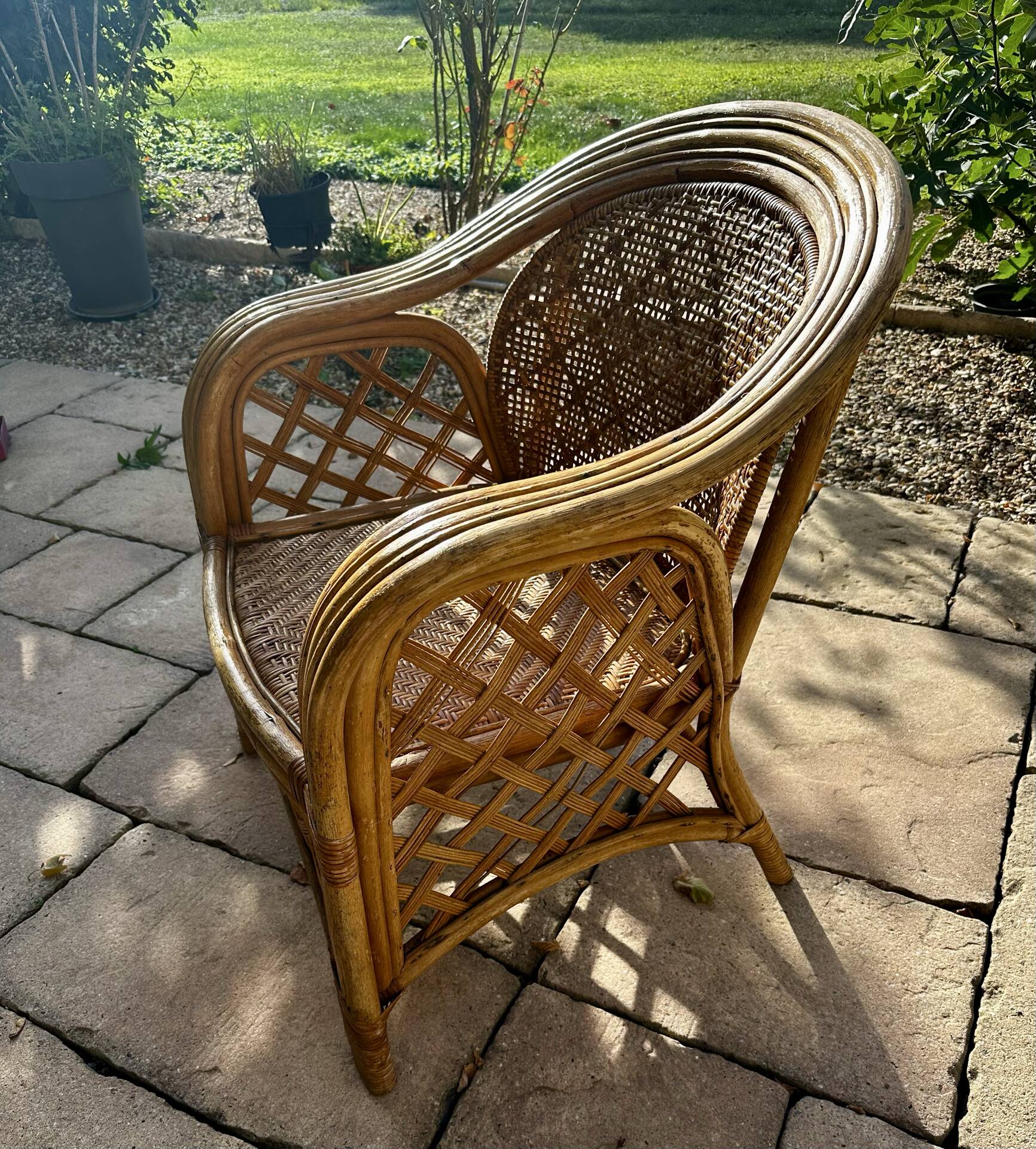 Fauteuil en osier