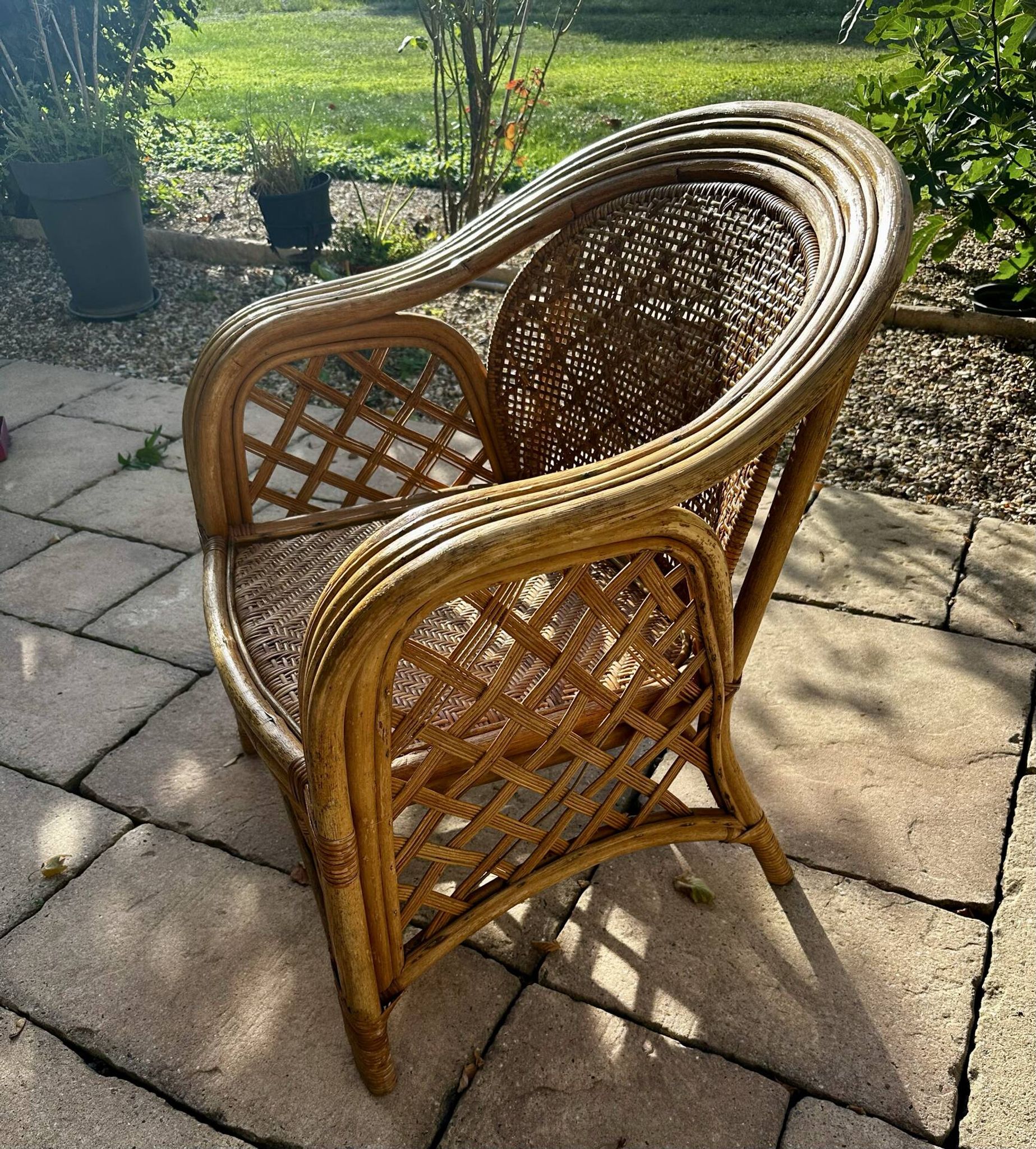Fauteuil en osier