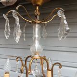 Chandelier cage 4 lights with crystal