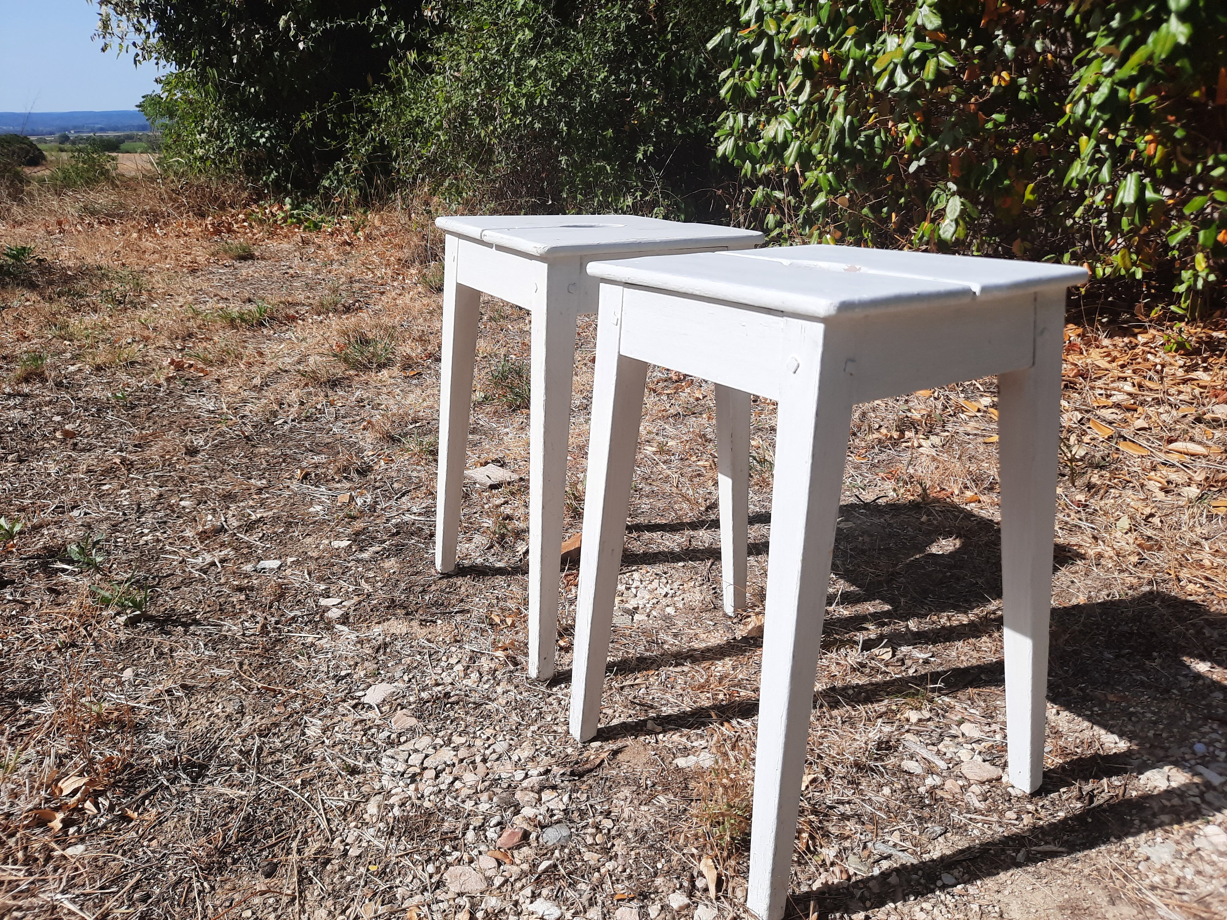 Pairs of workshop/farmhouse stools