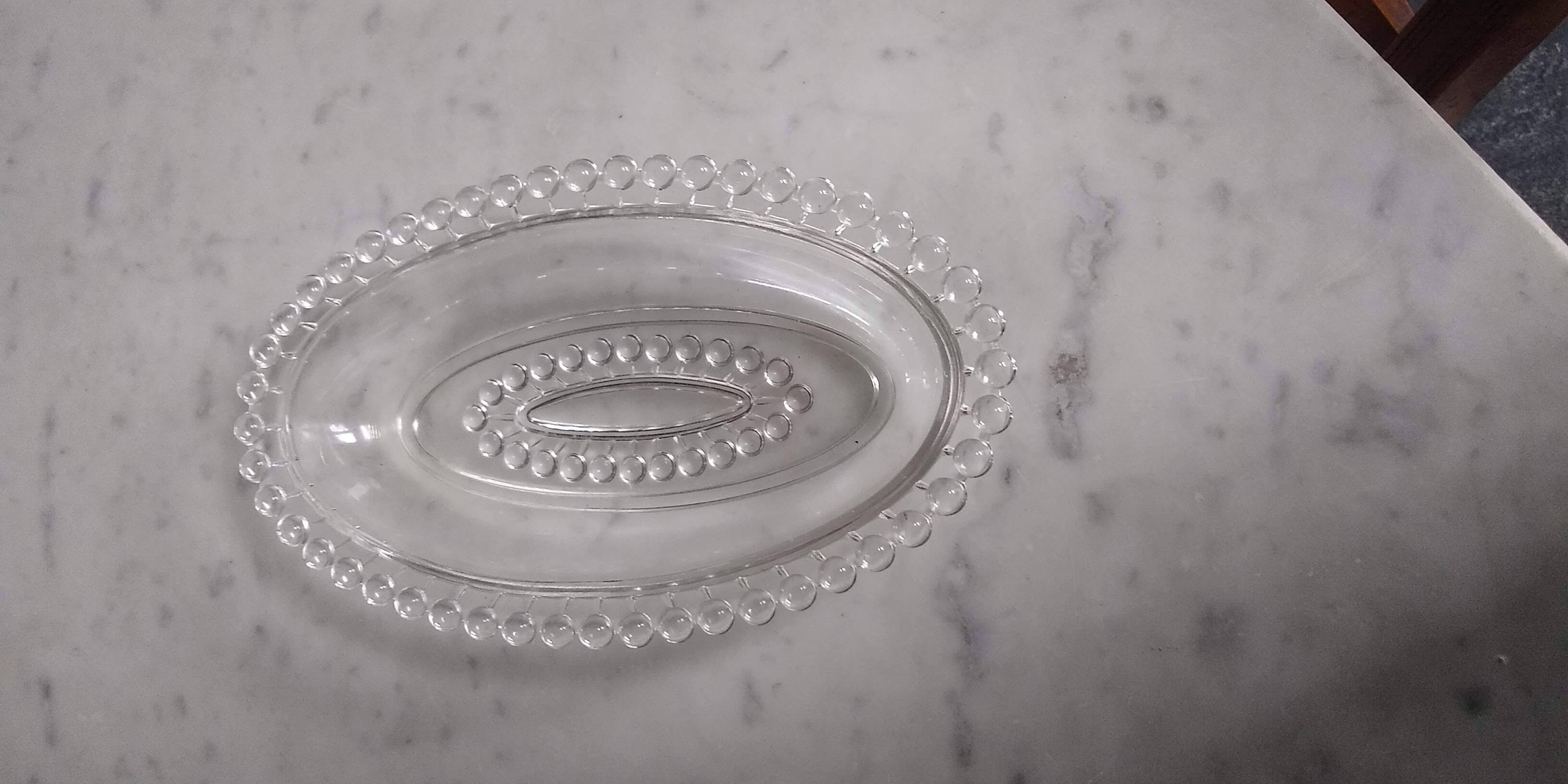 Imperial Candlewick Beaded Glass Dish