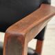 1960s, Danish armchair, original very good condition, teak wood, artificial leather.