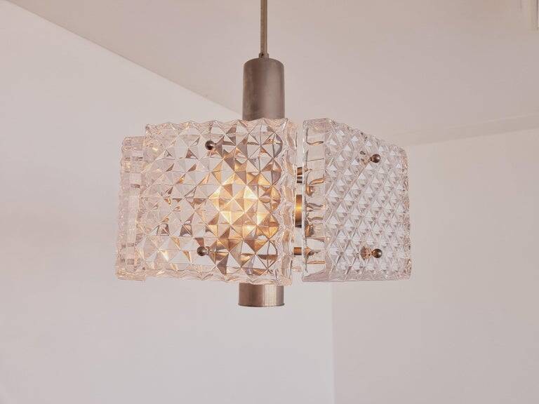 Chandelier du milieu du siècle dans le style de Kalmar, Autriche, années 1960.