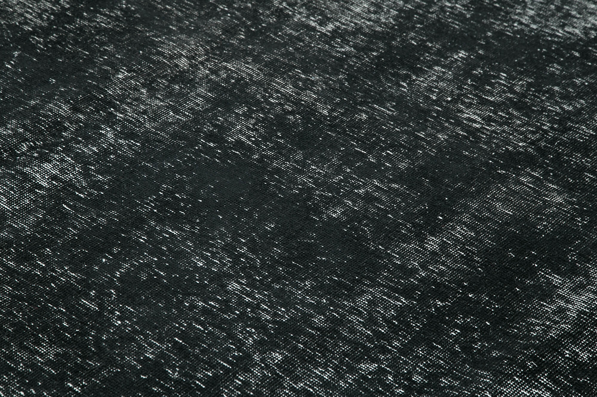 Handwoven Oriental Overdyed 302 cm x 383 cm Black Wool Carpet