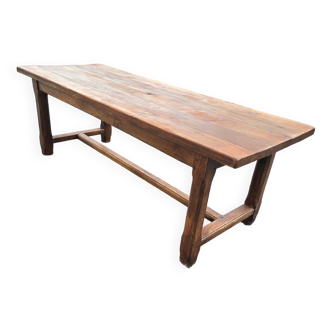 Solid oak farm table, 220cms long