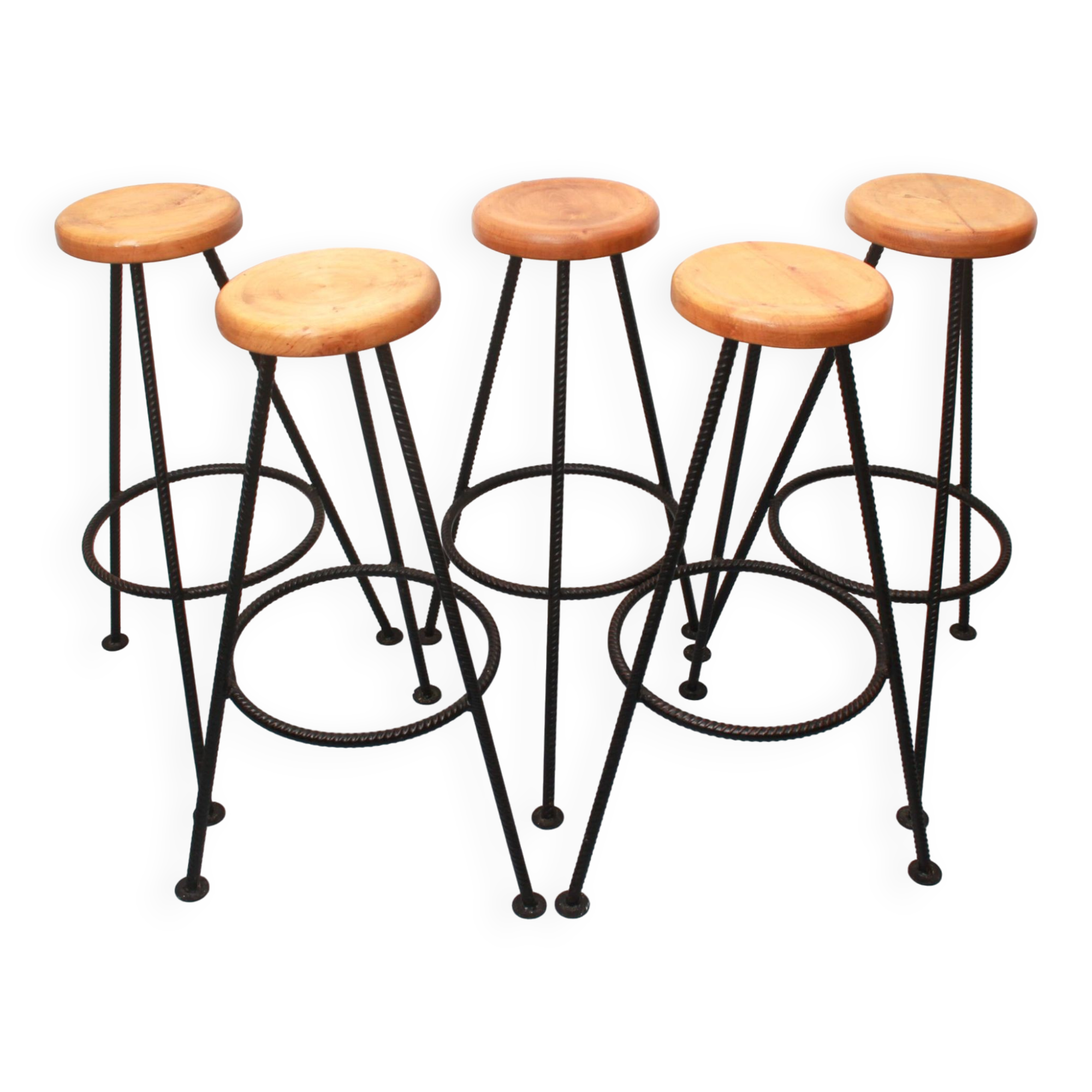 1950s Tripos bar stools, Set of 5