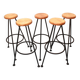 Tabourets de bar Tripos années 1950, Set de 5