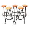 1950s Tripos bar stools, Set of 5