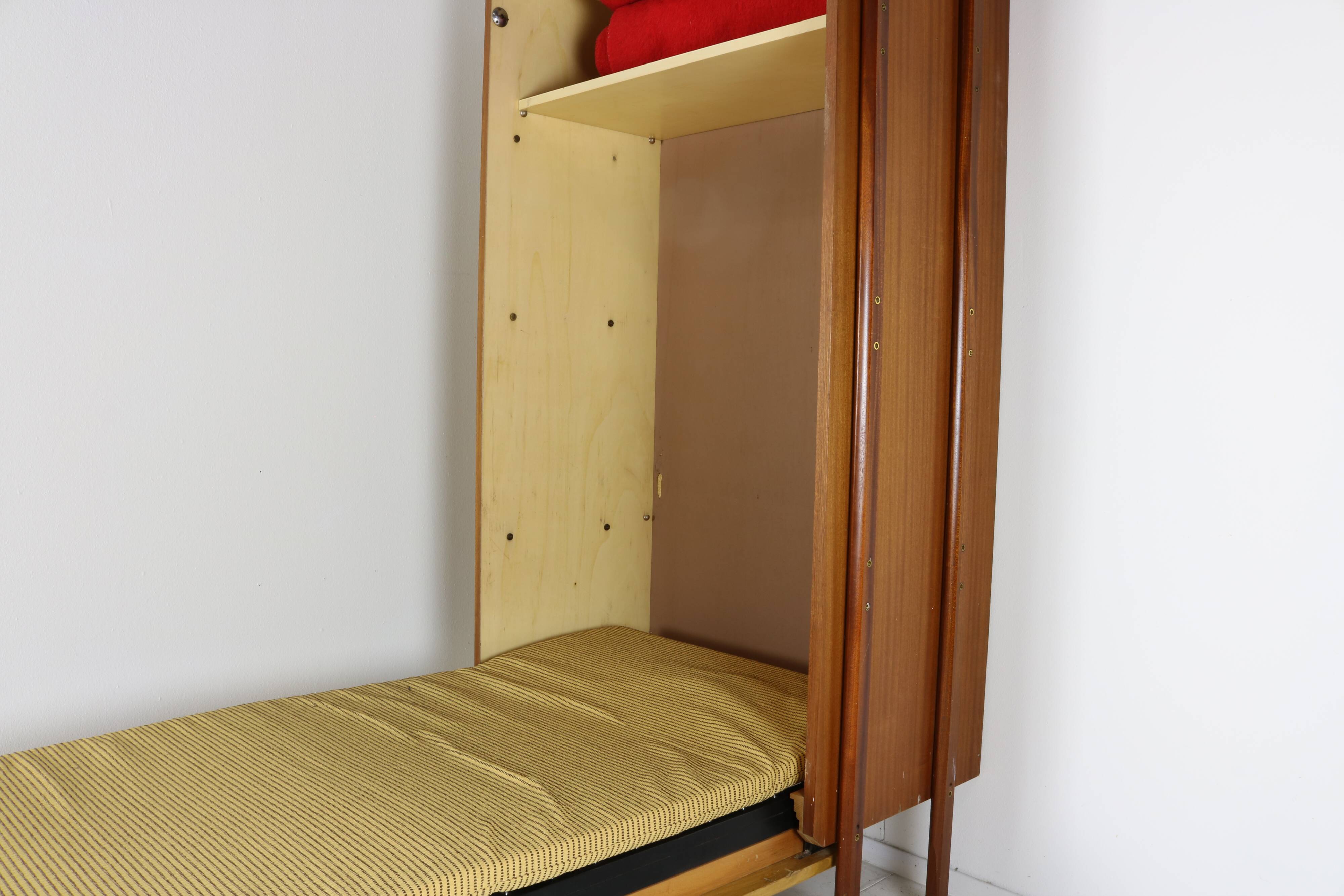 Ingenious sixties wall bed cabinet by C. Princic Gorizia Italy