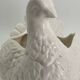 Grand cache pot céramique blanche vintage Pigeon