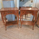 Pair of marquetry tables