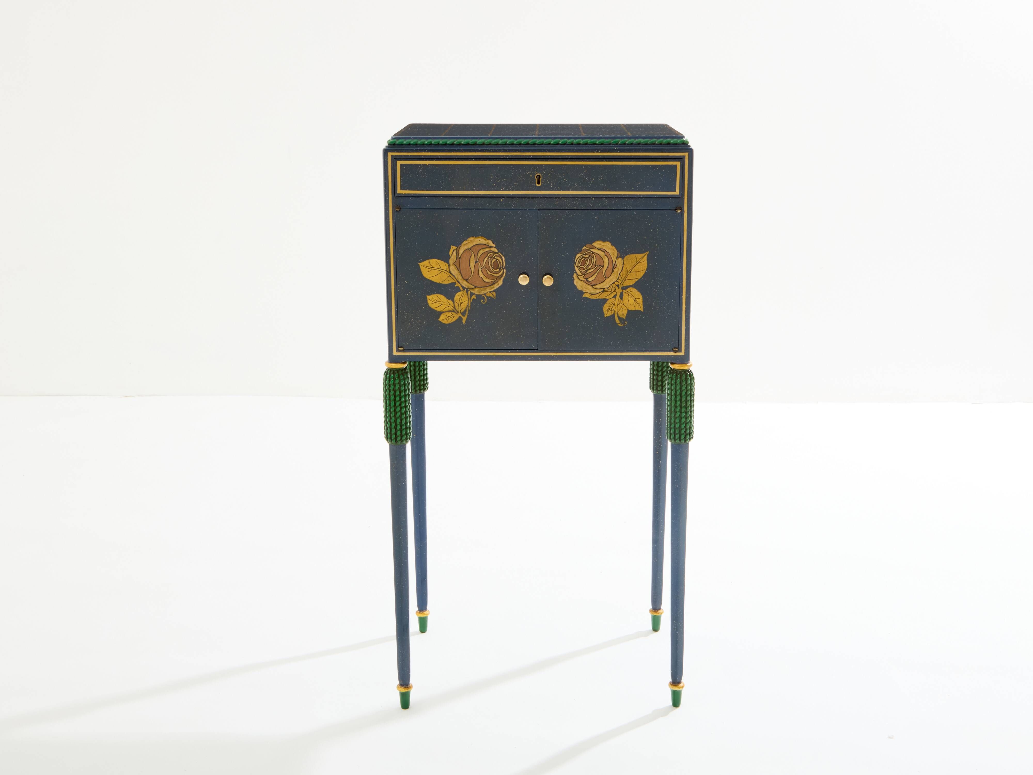 Small cabinet in painted beech by Paul Follot circa 1920