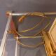 Large designer lamp in brass and ivory lacquer