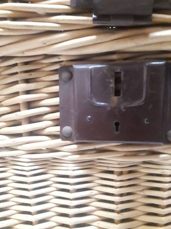 Wicker trunk L75xH53xD48 vintage