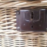 Wicker trunk L75xH53xD48 vintage