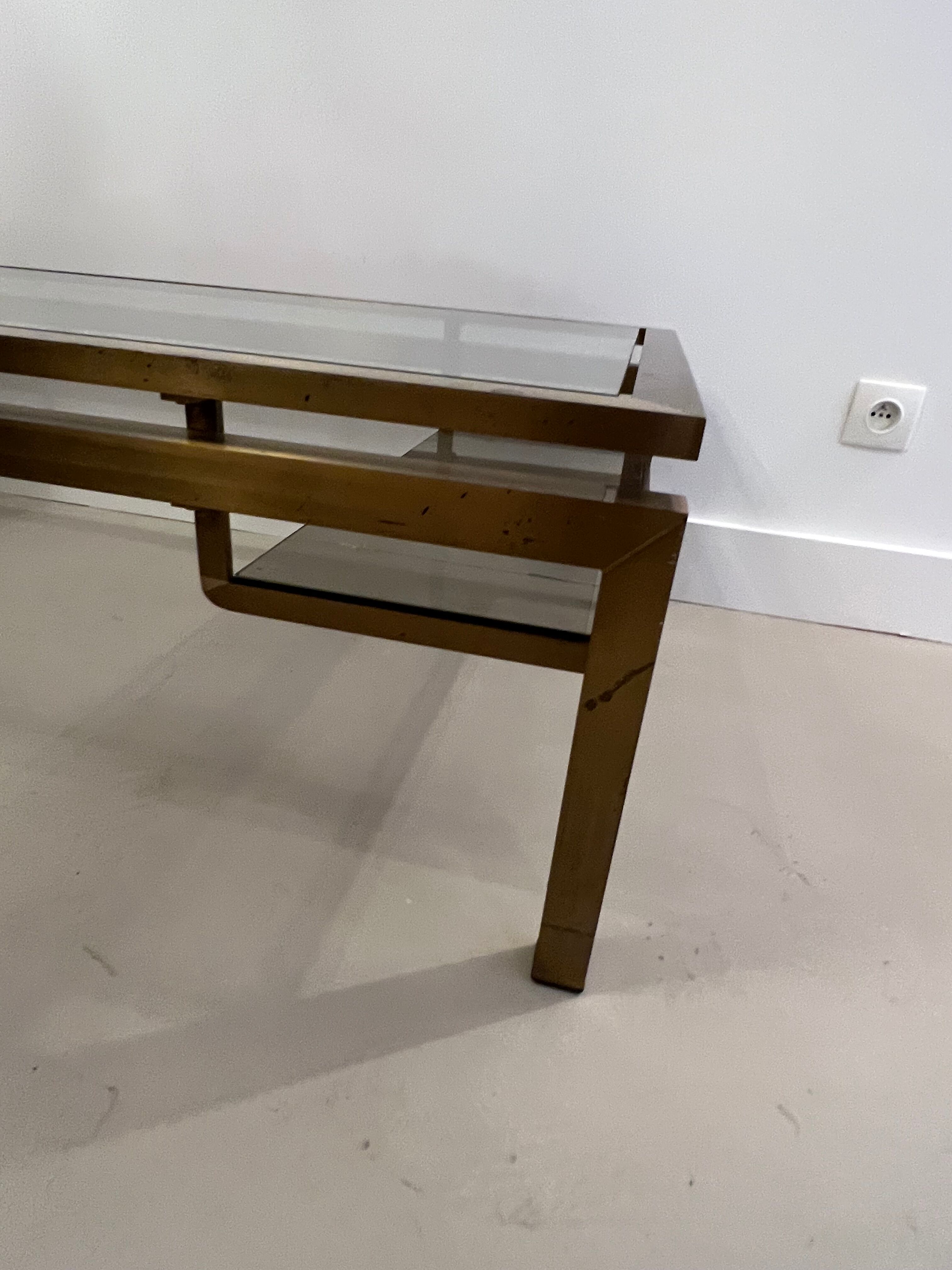 Table basse doré Guy Lefevre pour la maison Jansen