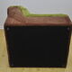 Green and brown corduroy modular sofa, 1970s.