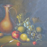 Huile sur toile nature morte signée