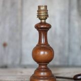 wood lamp, vintage wooden lamp base, table lamp, living room lamp