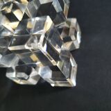Two old vintage crystal cubes made in France