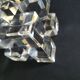 Two old vintage crystal cubes made in France