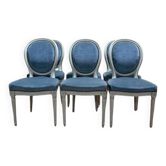 set of 6 Louis XVI style medallion chairs