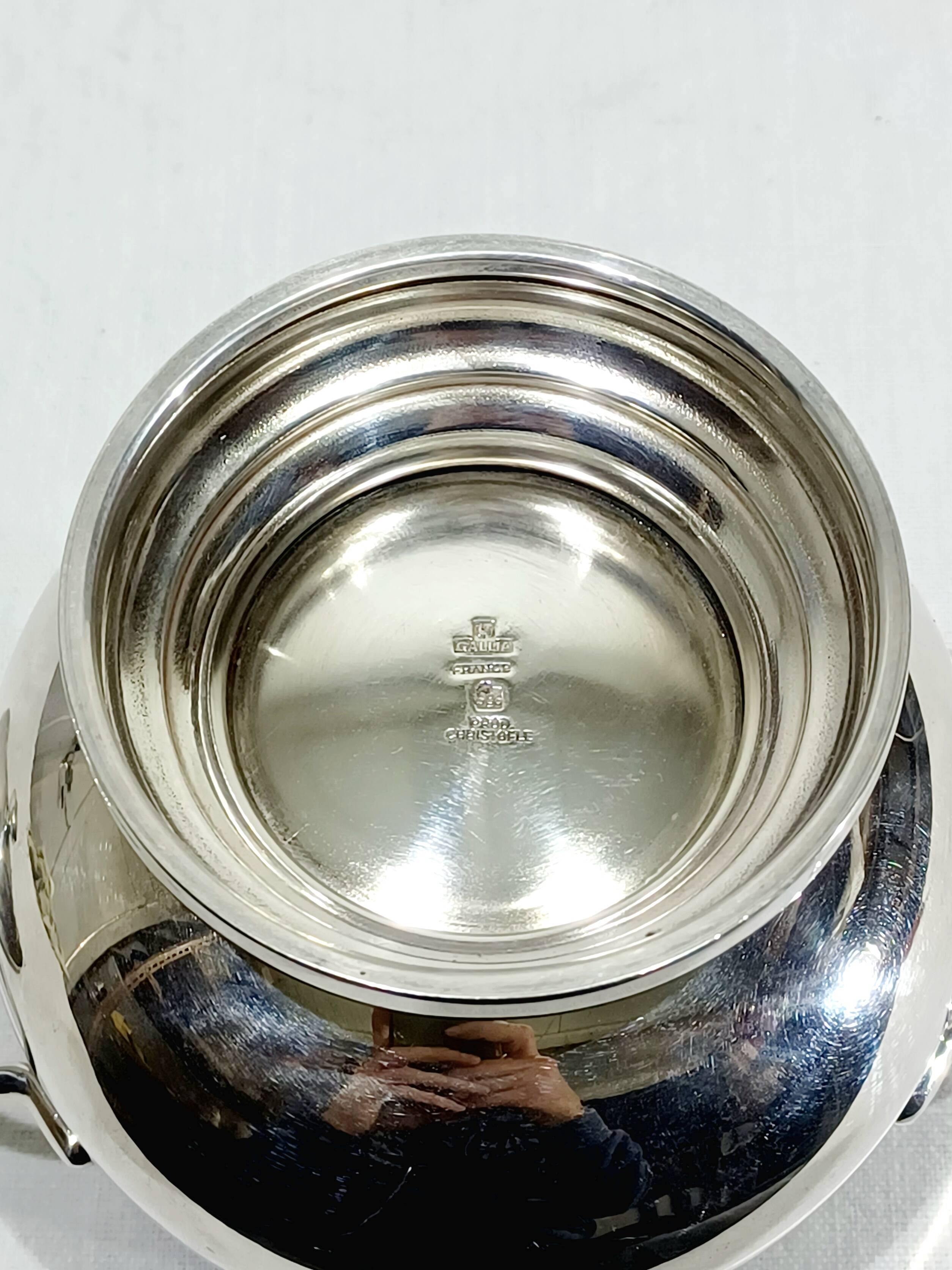 CHRISTOFLE - SILVER-PLATED SUGAR BOWL VENDÔME