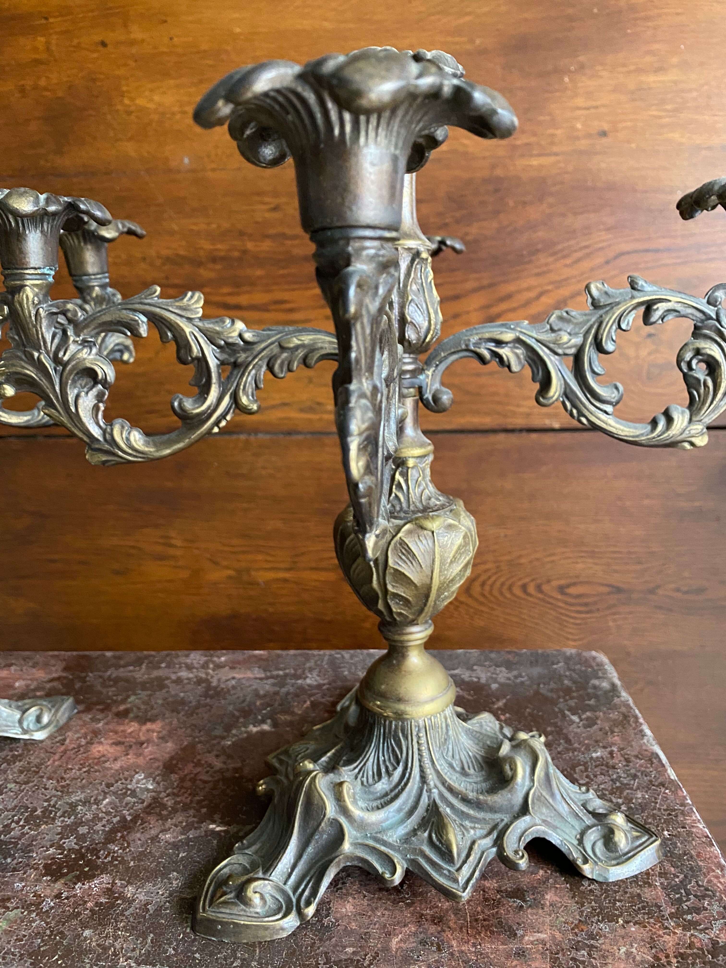 Pair of candlesticks 5 fires