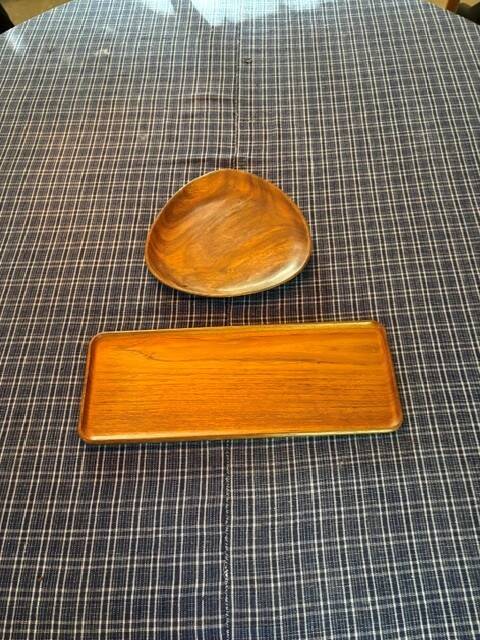 pair of teak trays - Sweden 1950s/60s