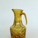 Pichet ananas en verre jaune ambré
