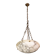 Art Deco White Albaster Chandelier, 1950s