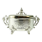 Sugar bowl, Eclecticism, silver-plated brass, Poland, 19th century