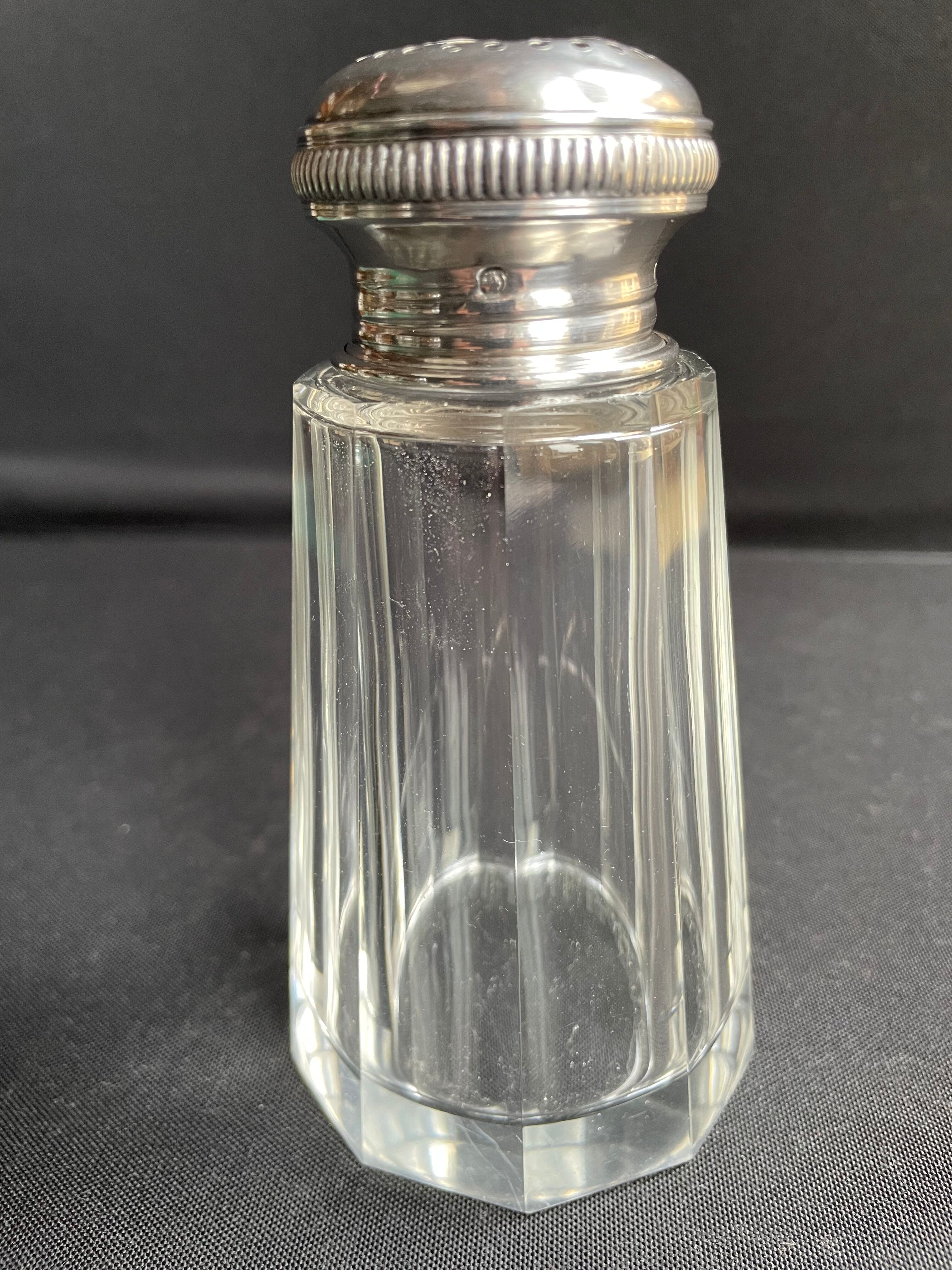 Sprinkler cut crystal and silver "Head of Minerva"