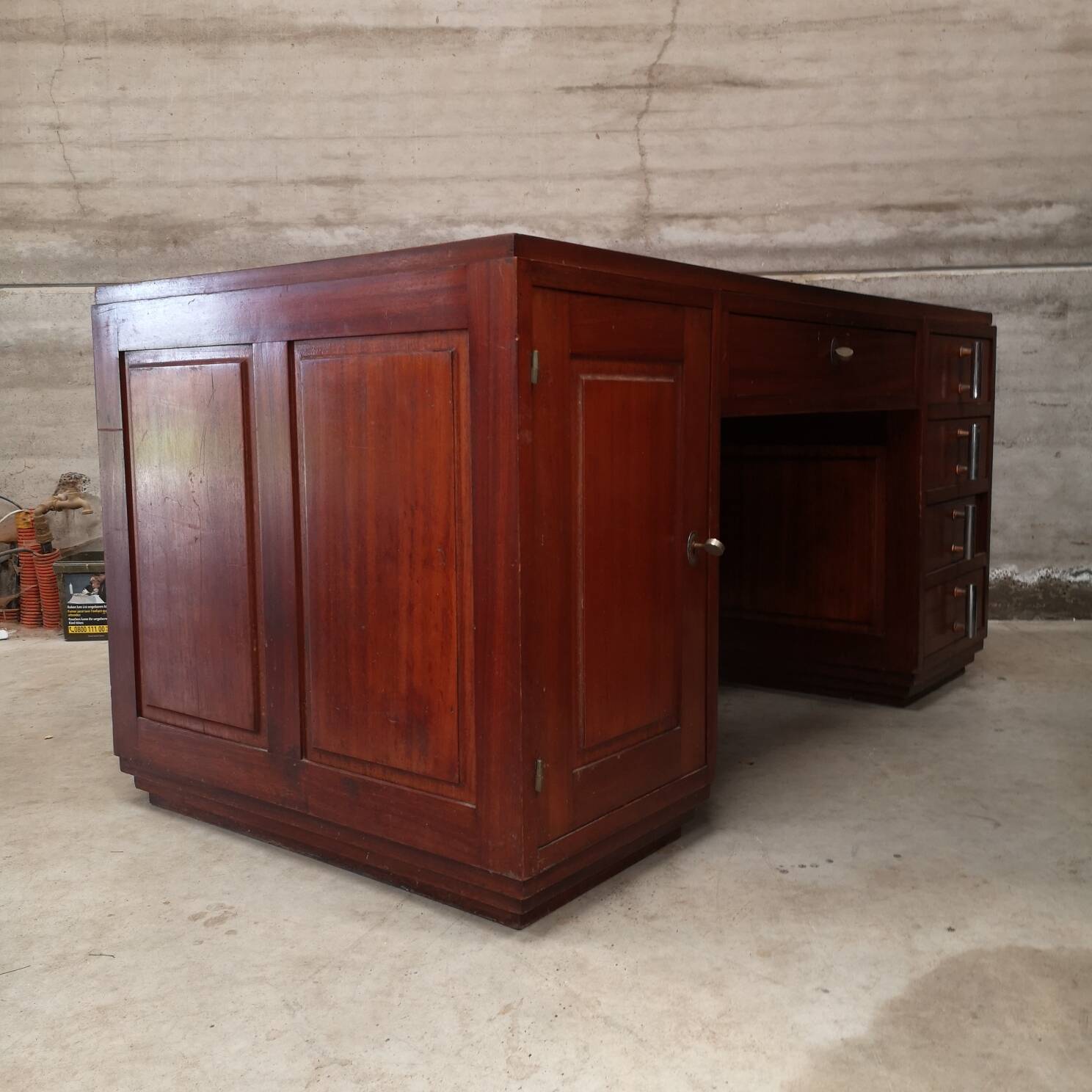 Modernist mahogany desk from cuba dominique art deco 1940