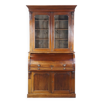 Antique English wooden bookshelf/secretaire from the 19th century