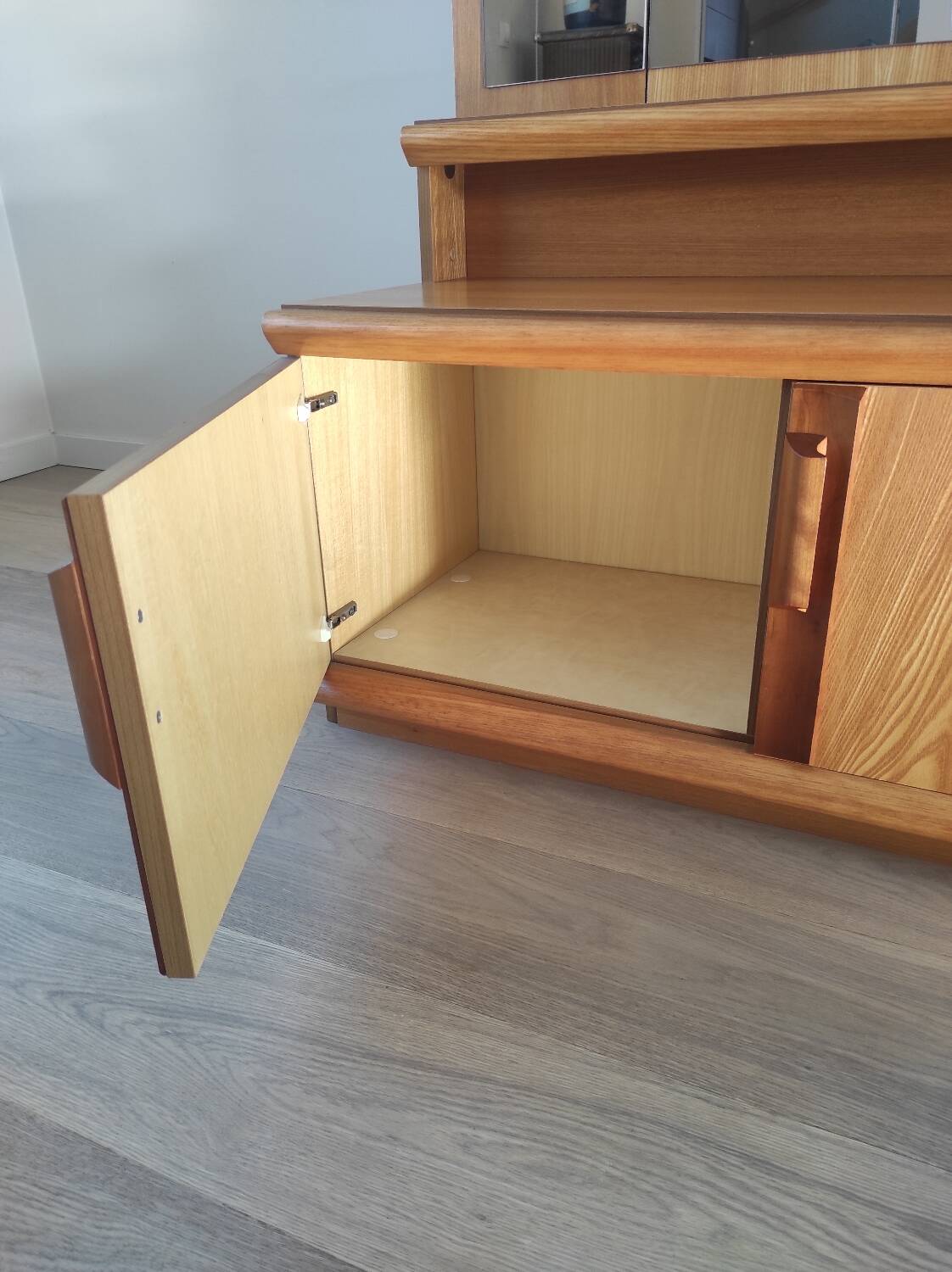 Vintage chest of drawers with triptych mirror, 60's