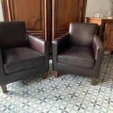 Paire de fauteuils club