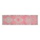 1970s Vintage Turkish Oushak Handmade Wool Cotton Pink Runner Rug 93x327