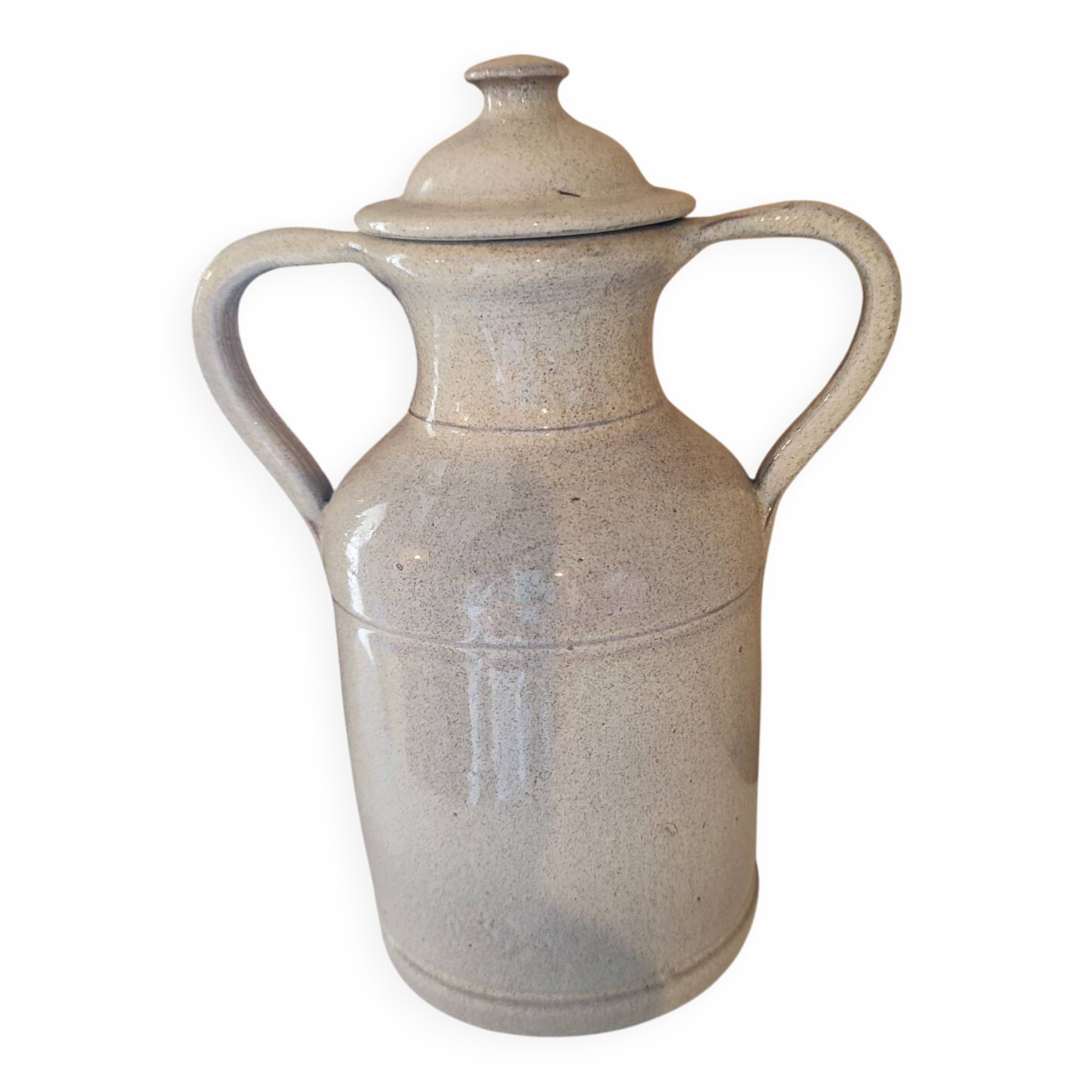 Glazed stoneware milk jug