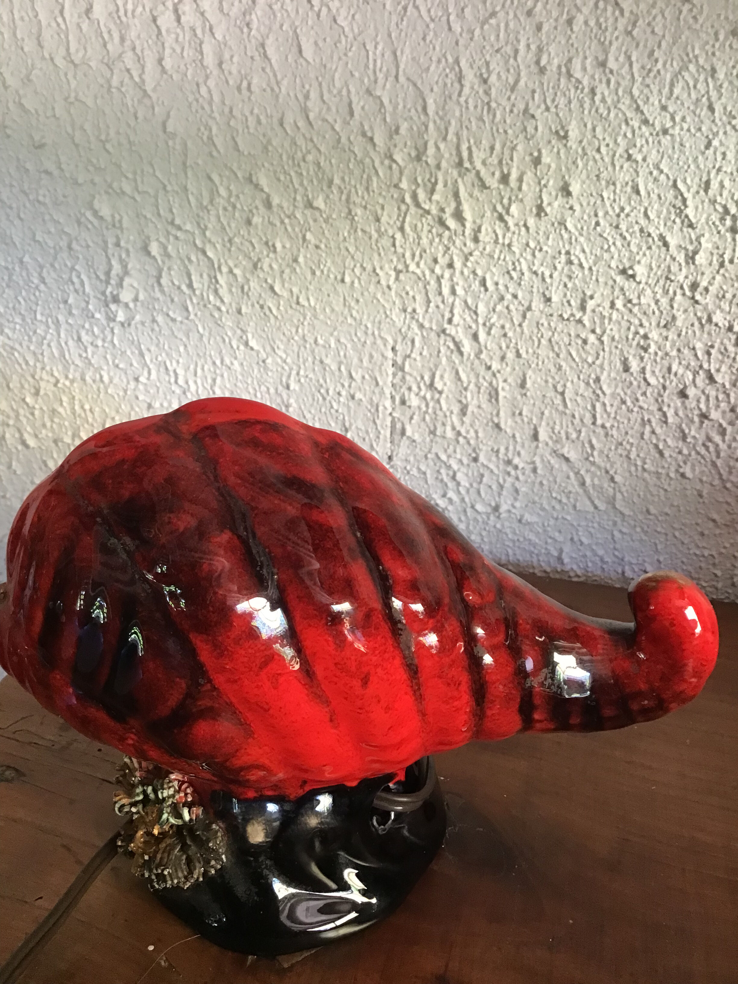 Lampe veilleuse coquillage céramique vallauris