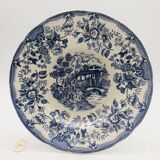 6 vintage blue soup plates “Toile de Jouy patterns”