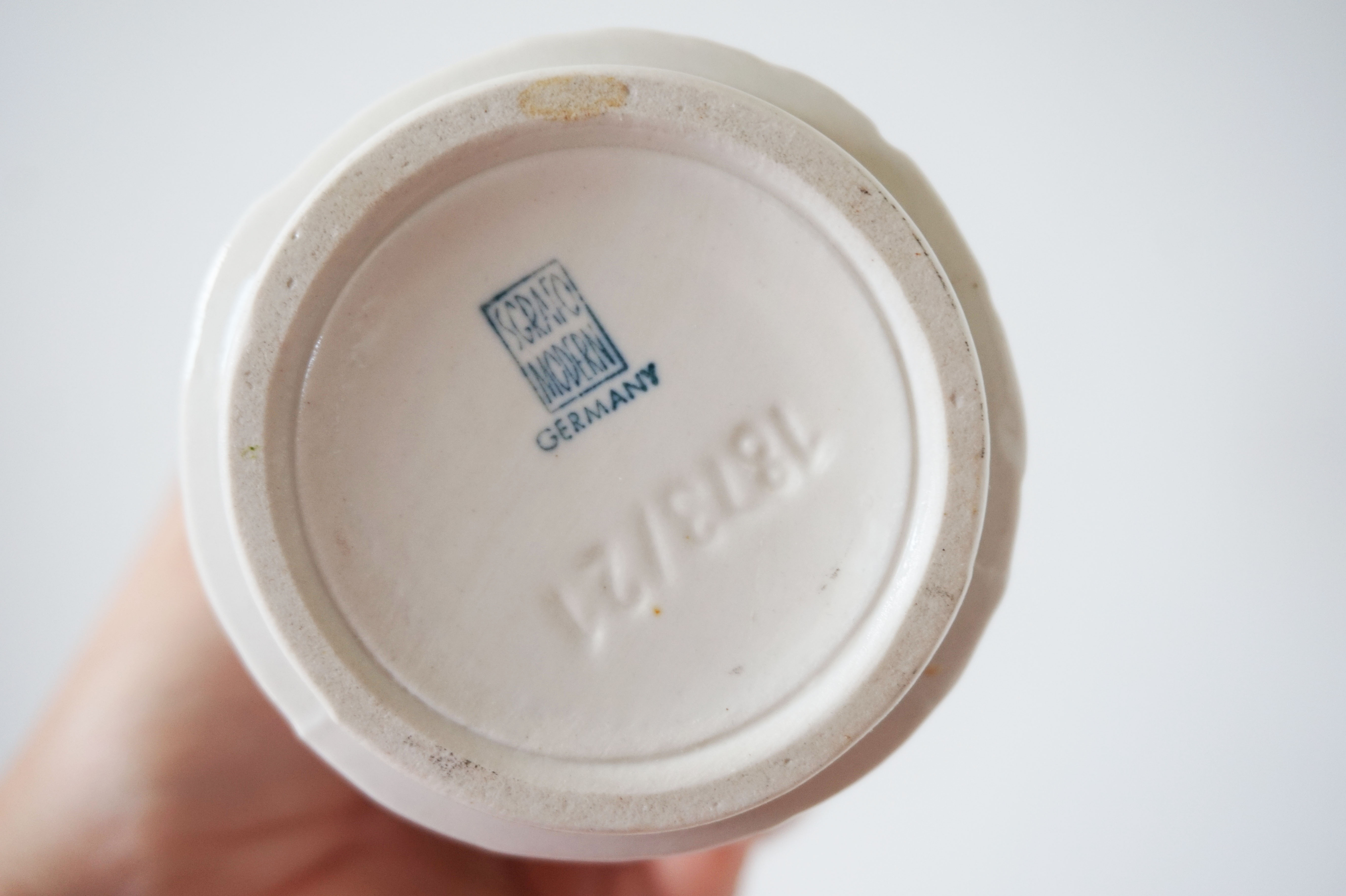 Vase textured roll 1960 Sgrafo Germany