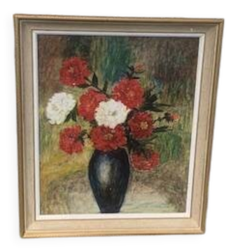 Tableau, painting on canvas, still life, the bouquet of flowers.