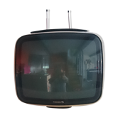 Vintage 1960's 70's black and white Thomson TV