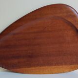 Scandinavian tray in solid teak free form 50s