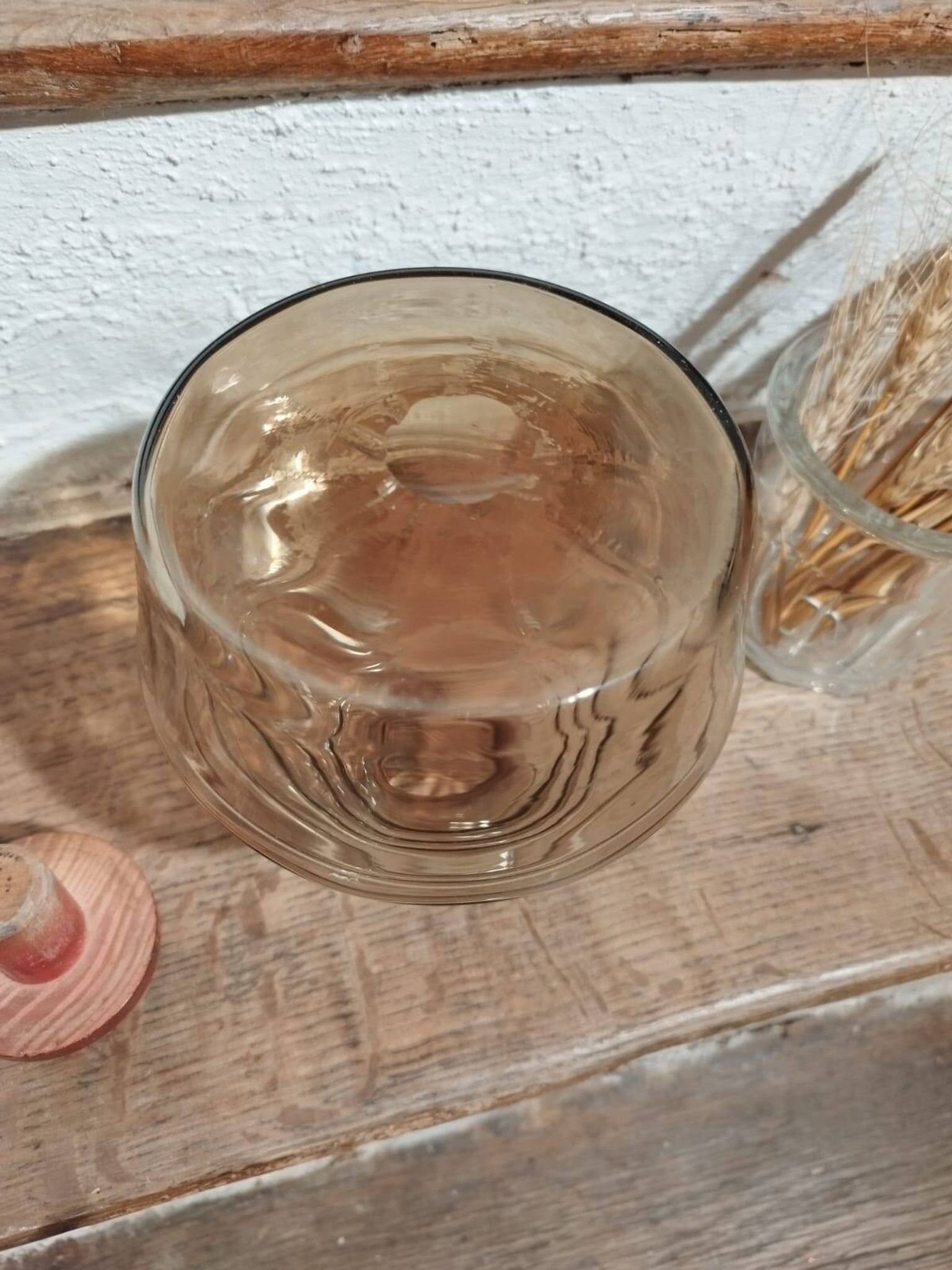 Vintage smoked glass carafe